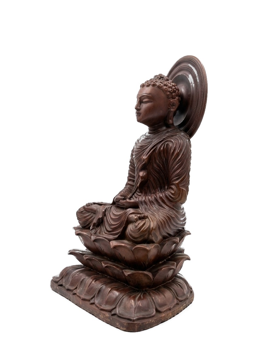Buddha Statue Mahogany #000353, image 2 of 5