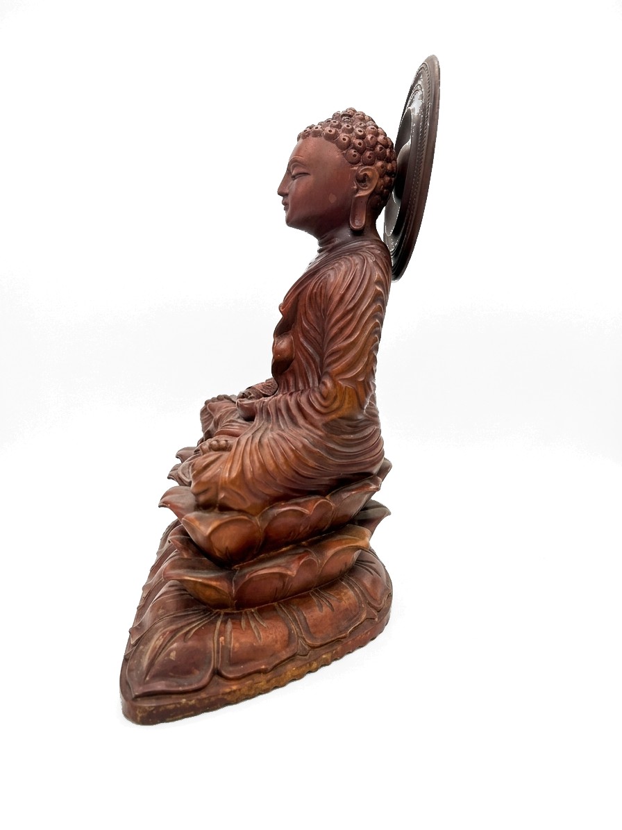 Buddha Statue Mahogany #000353, image 3 of 5