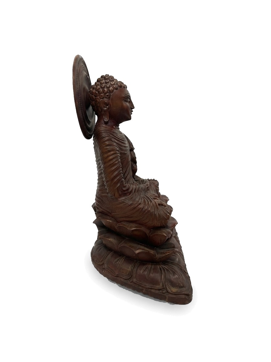 Buddha Statue Mahogany #000353, image 4 of 5