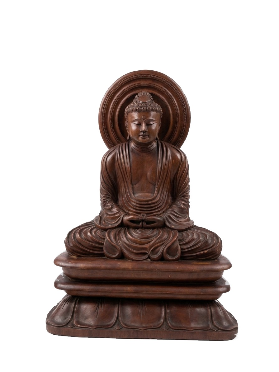 Buddha Statue Mahogany #000354