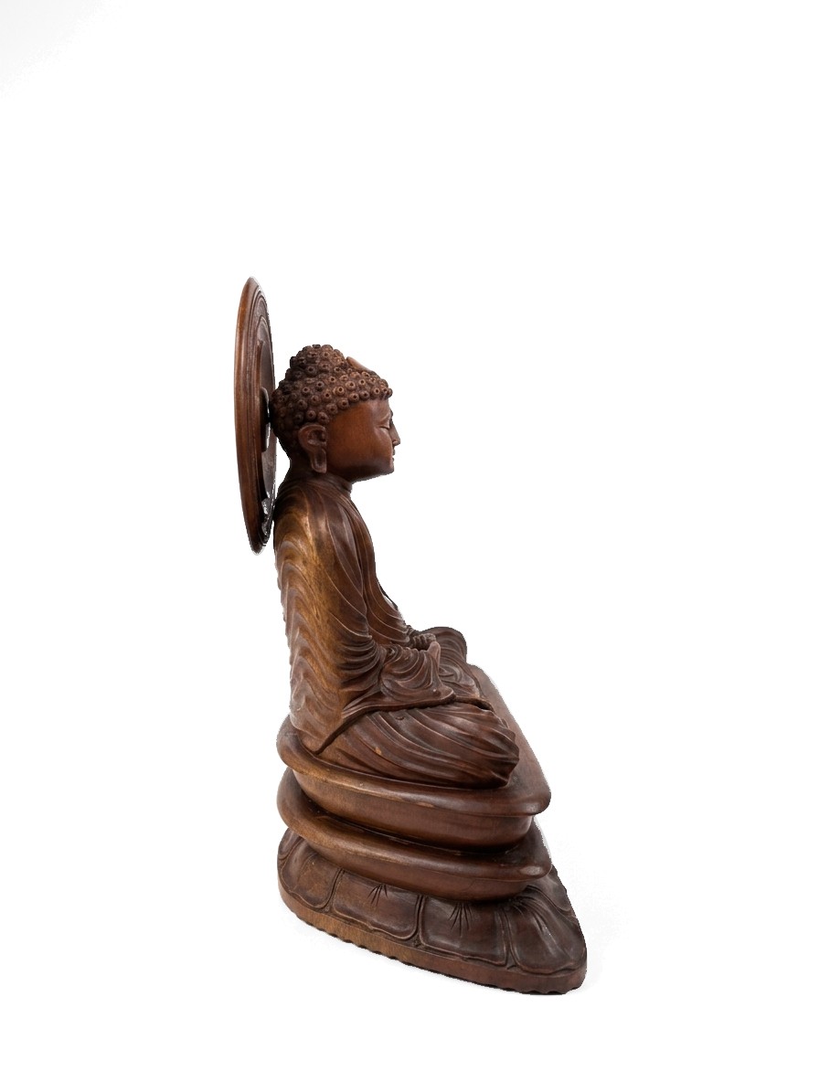 Buddha Statue Mahogany #000354, image 2 of 4