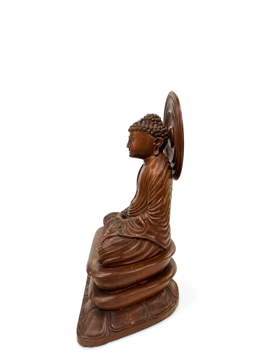 Buddha Statue Mahogany #000354, image 3 of 4