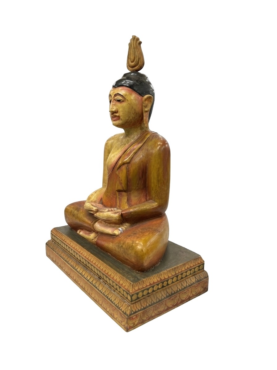 Buddha Statue Mahogany #000371, image 2 of 6