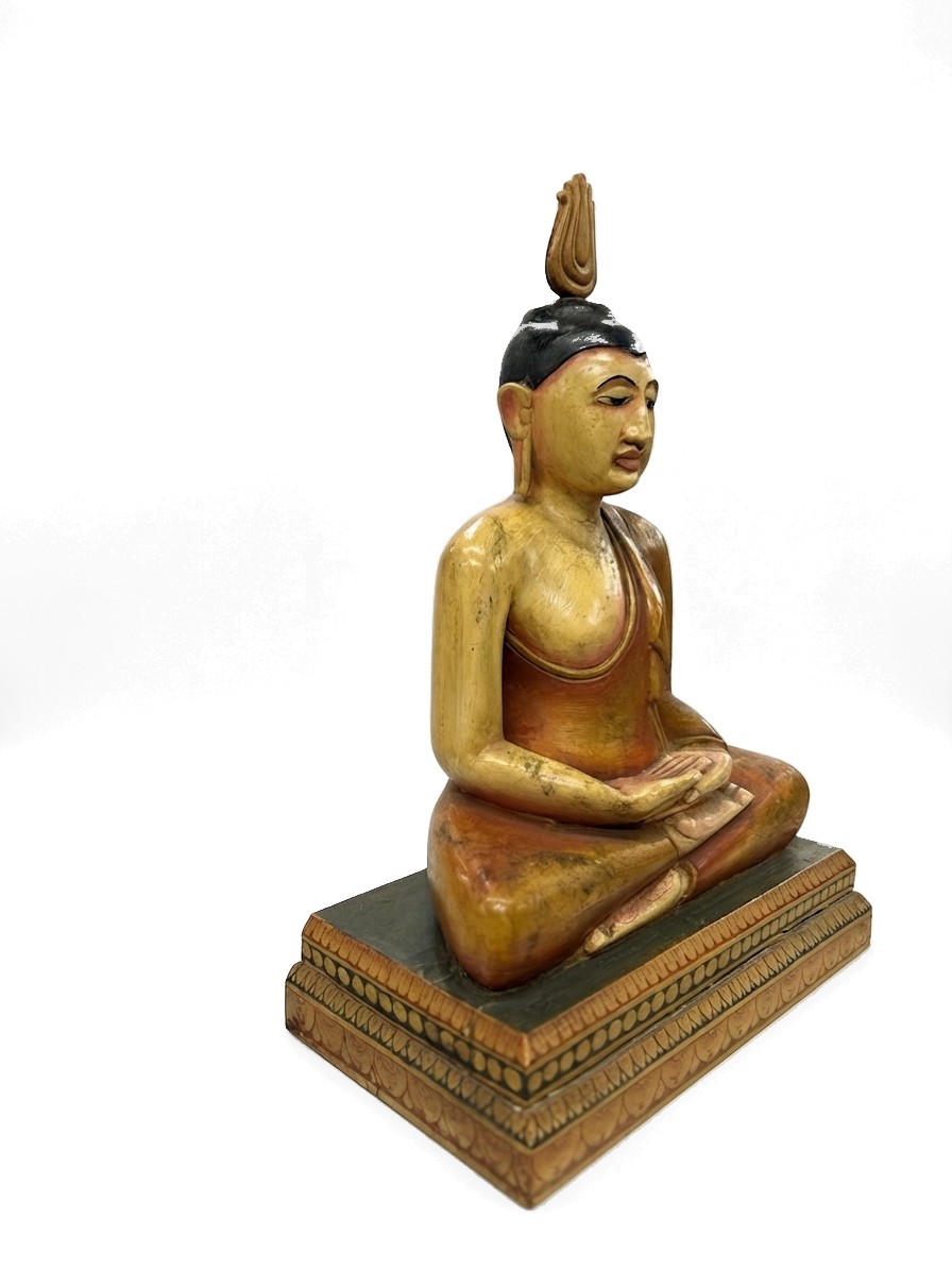 Buddha Statue Mahogany #000371, image 3 of 6