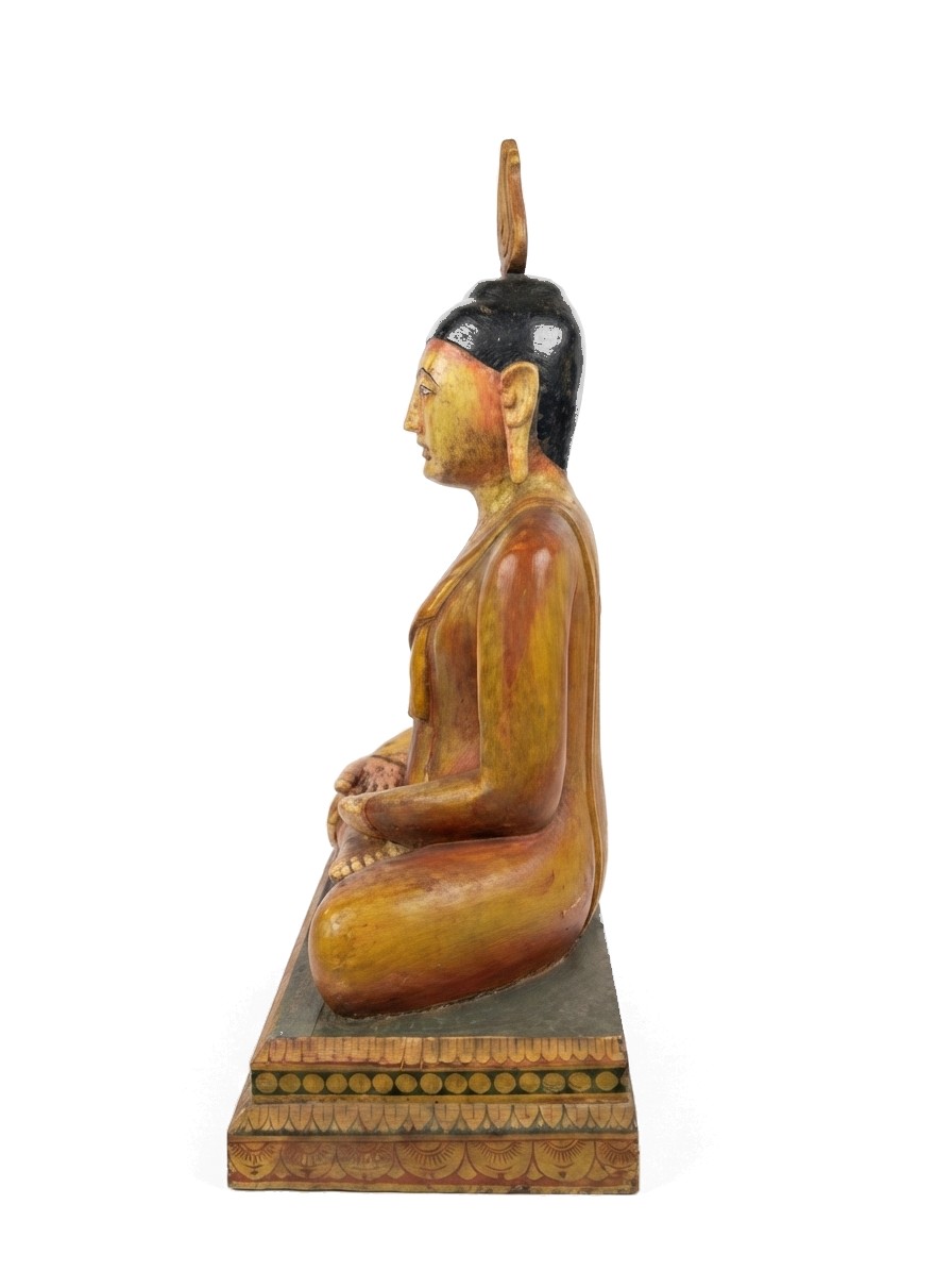 Buddha Statue Mahogany #000371, image 5 of 6