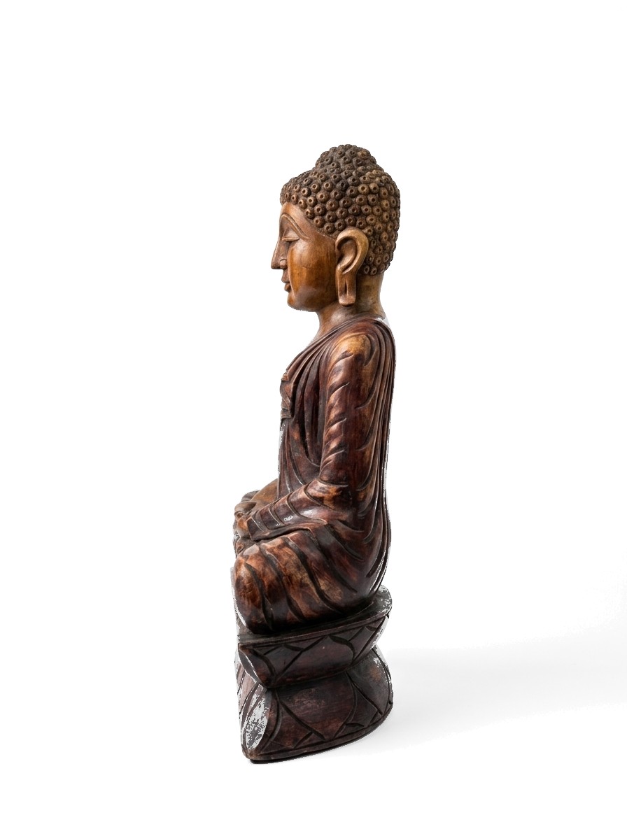 Buddha Statue Mahogany #000389, image 2 of 4
