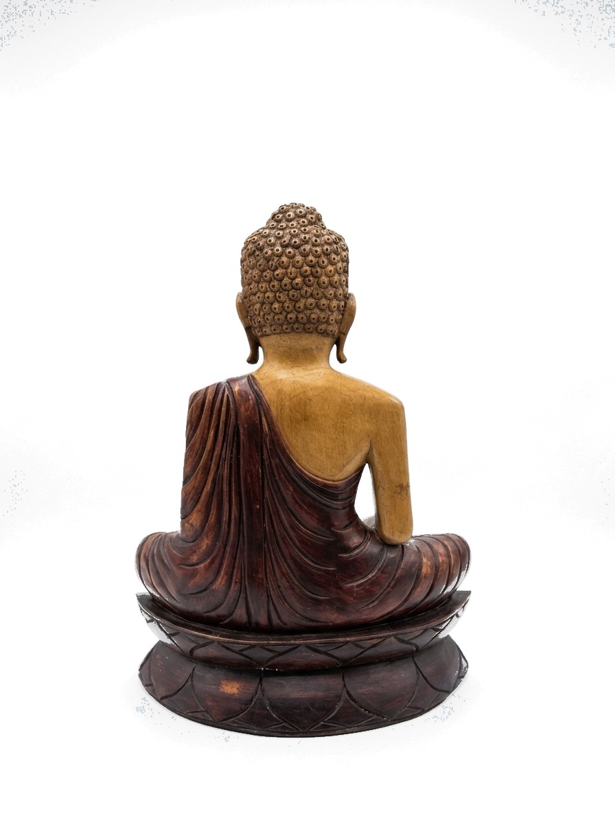 Buddha Statue Mahogany #000389, image 3 of 4
