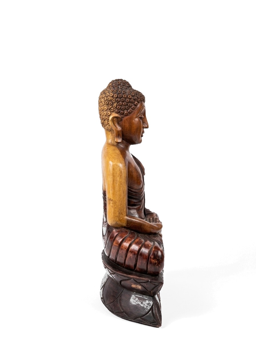 Buddha Statue Mahogany #000389, image 4 of 4