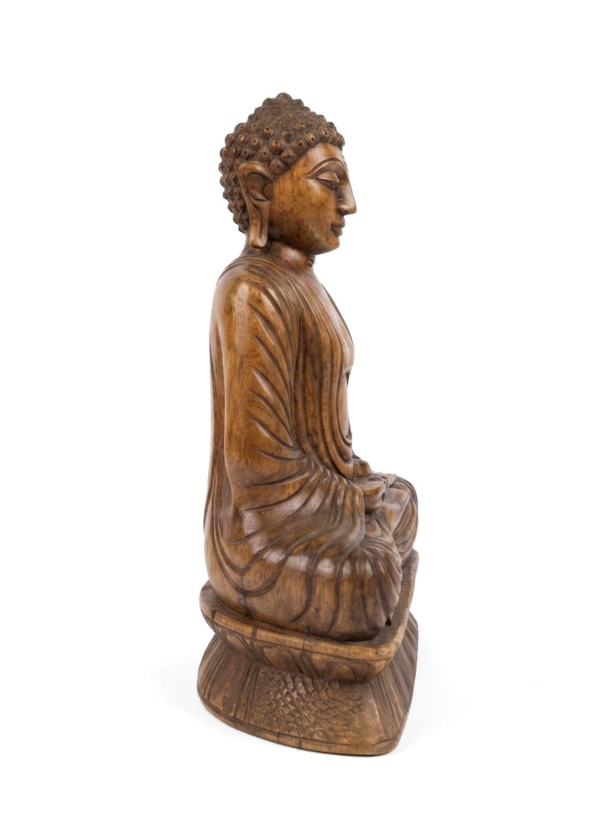 Buddha Statue Mahogany #000535, image 3 of 11