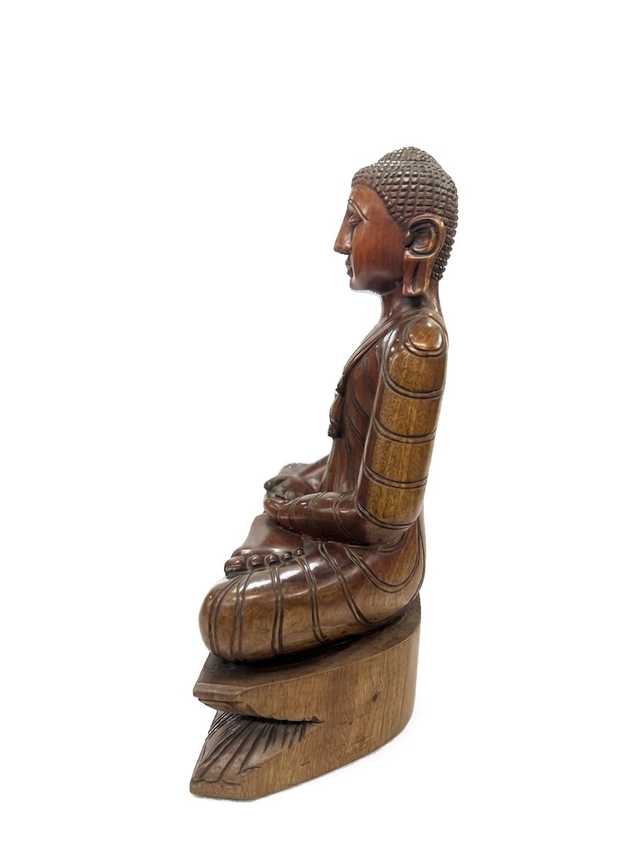Buddha Statue Mahogany #000535, image 7 of 11