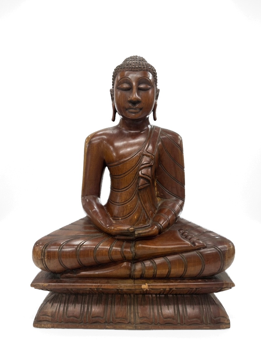 Buddha Statue Mahogany #000535, image 9 of 11