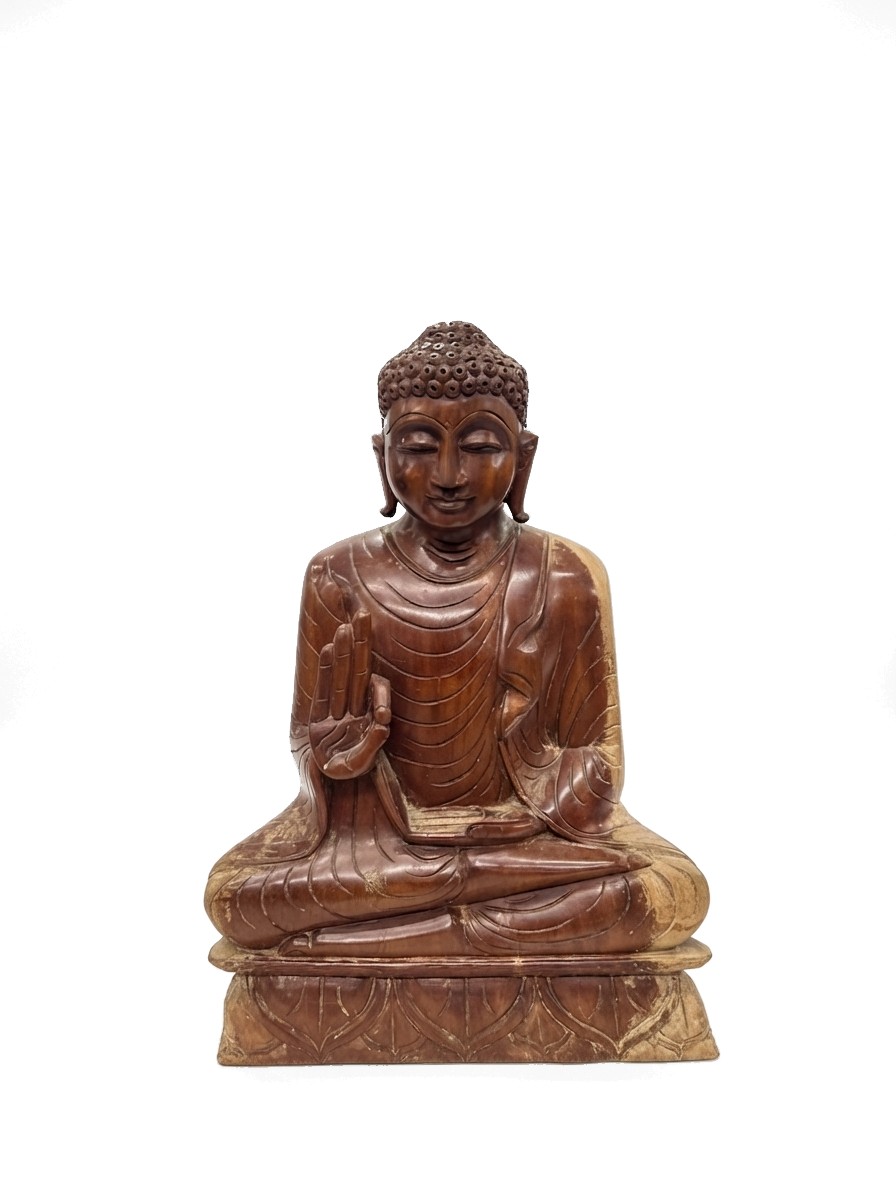 Buddha Statue Mahogany #000535, image 2 of 12