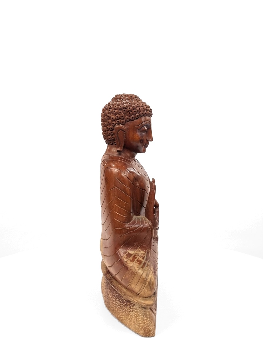 Buddha Statue Mahogany #000535, image 3 of 12