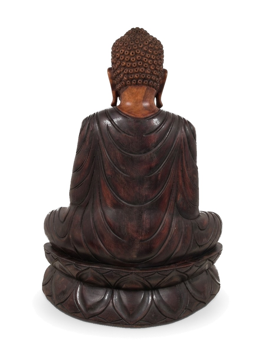 Buddha Statue Mahogany #008001, image 2 of 5
