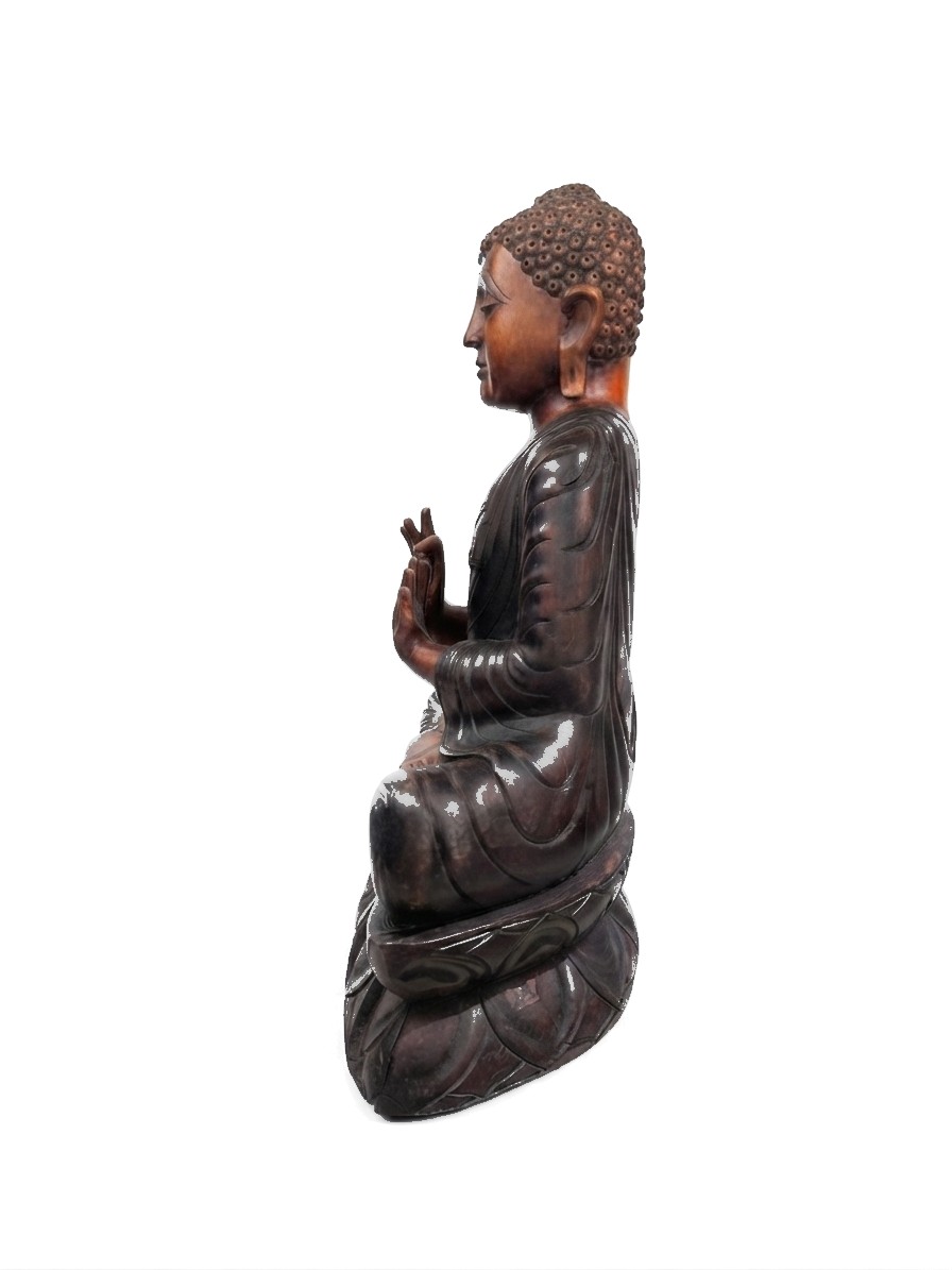 Buddha Statue Mahogany #008001, image 5 of 5