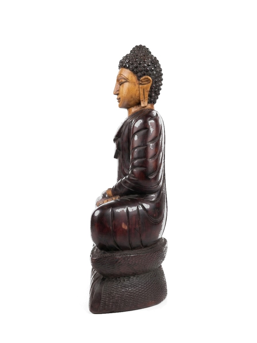 Buddha Statue Mahogany #008005, image 2 of 4