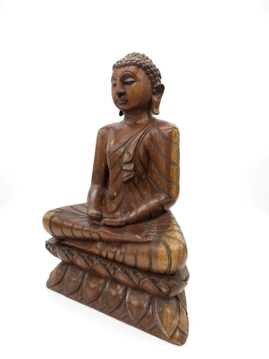 Buddha Statue Teak #000395, image 2 of 5