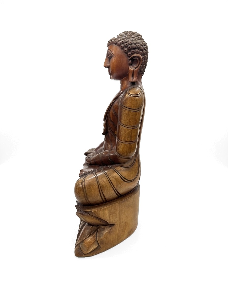 Buddha Statue Teak #000395, image 3 of 5