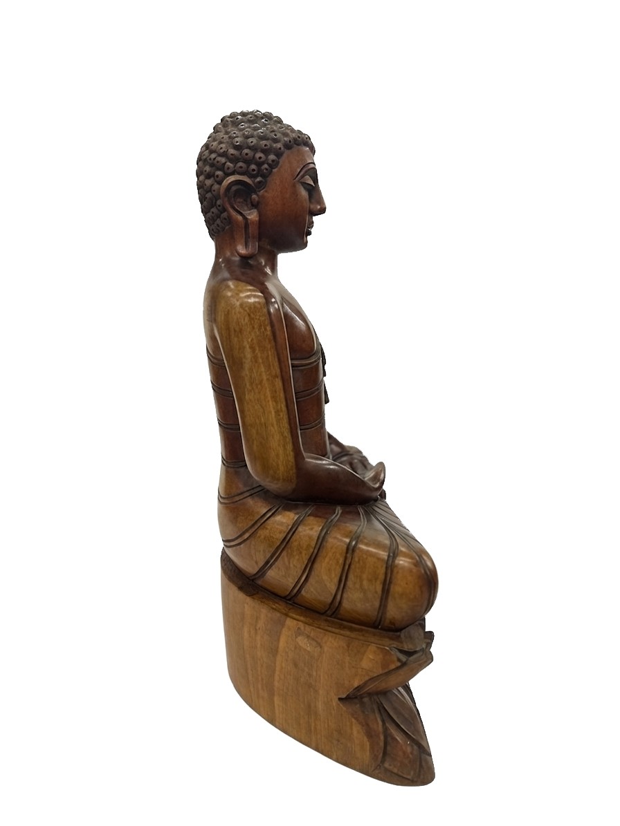Buddha Statue Teak #000395, image 4 of 5