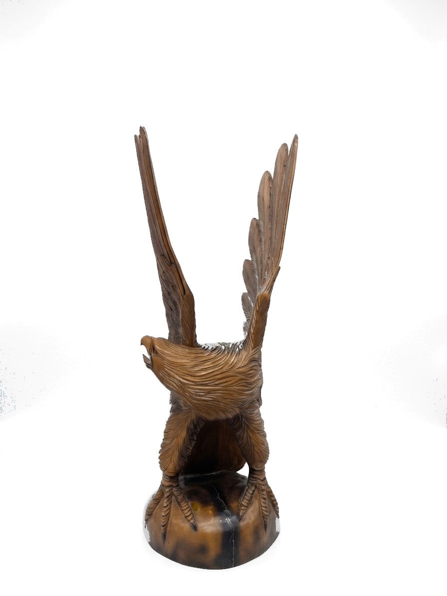 Eagle Statue Teak #002050, image 2 of 6