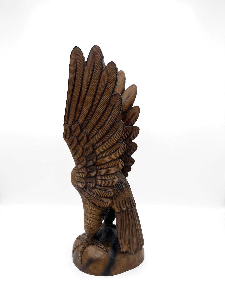 Eagle Statue Teak #002050, image 3 of 6