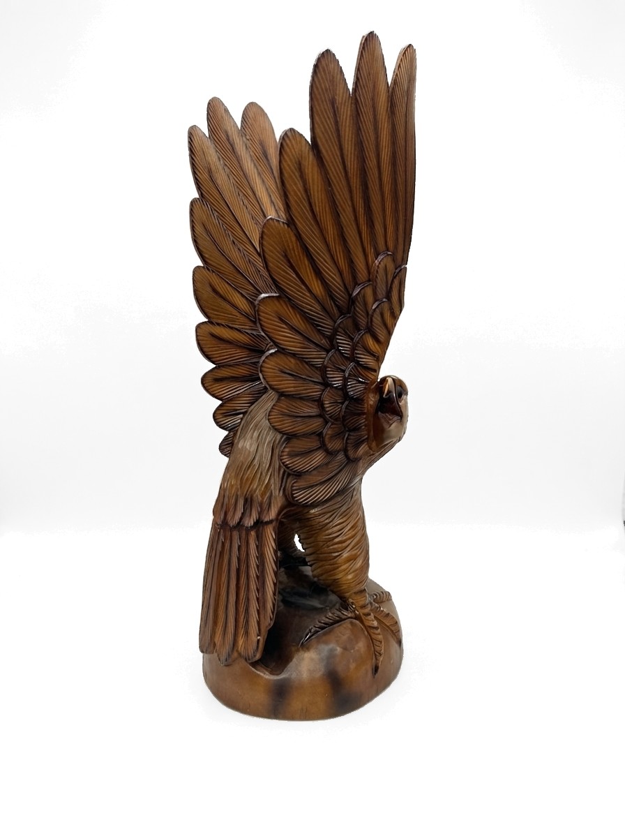 Eagle Statue Teak #002050, image 4 of 6