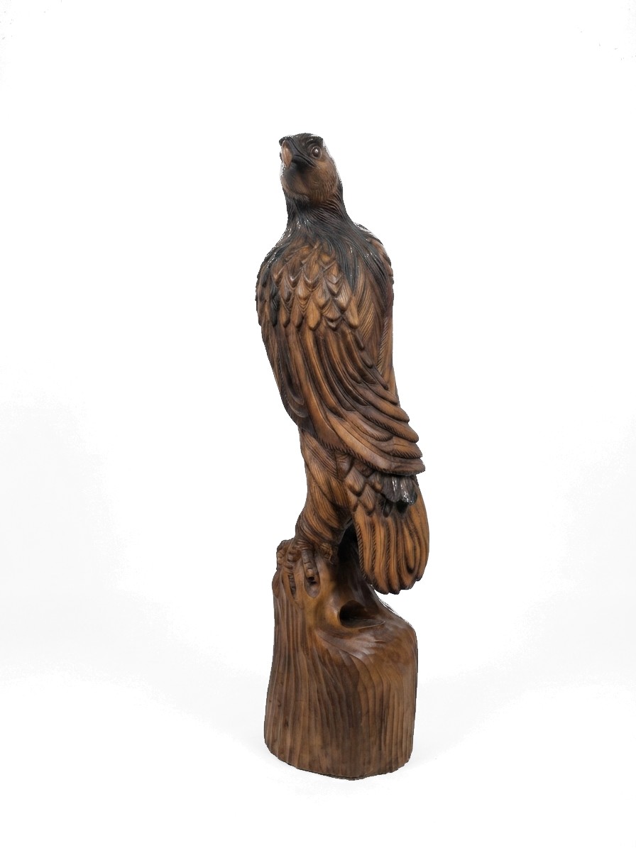 Eagle Statue Teak #002070, image 2 of 5