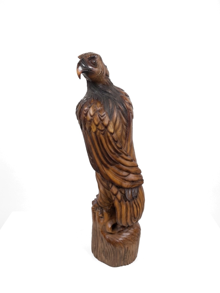 Eagle Statue Teak #002070, image 3 of 5