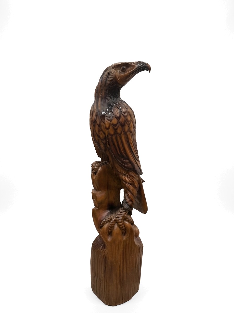 Eagle Statue Teak #002070, image 5 of 5