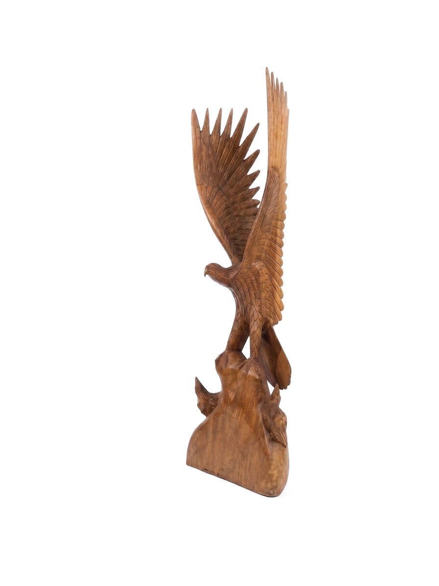 Eagle With Babys Teak #008000, image 4 of 6