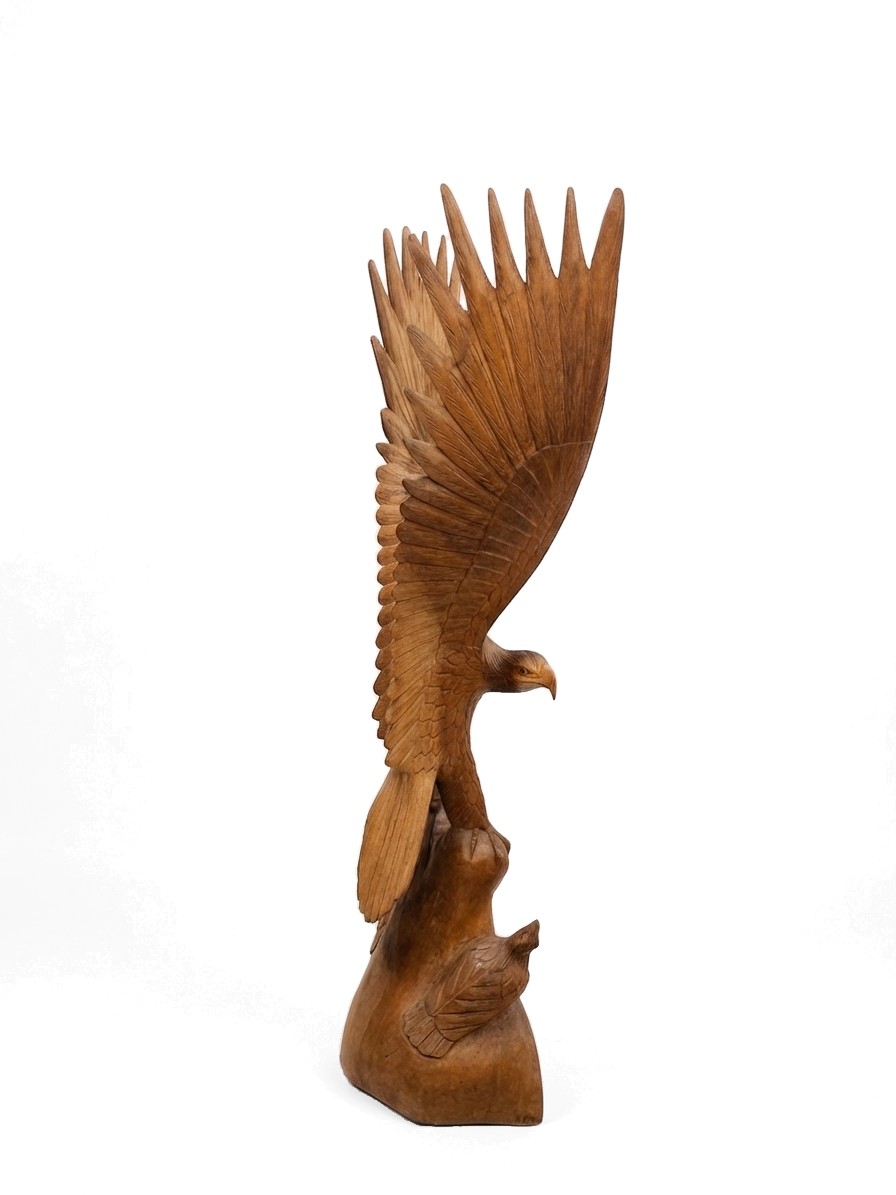 Eagle With Babys Teak #008000, image 5 of 6