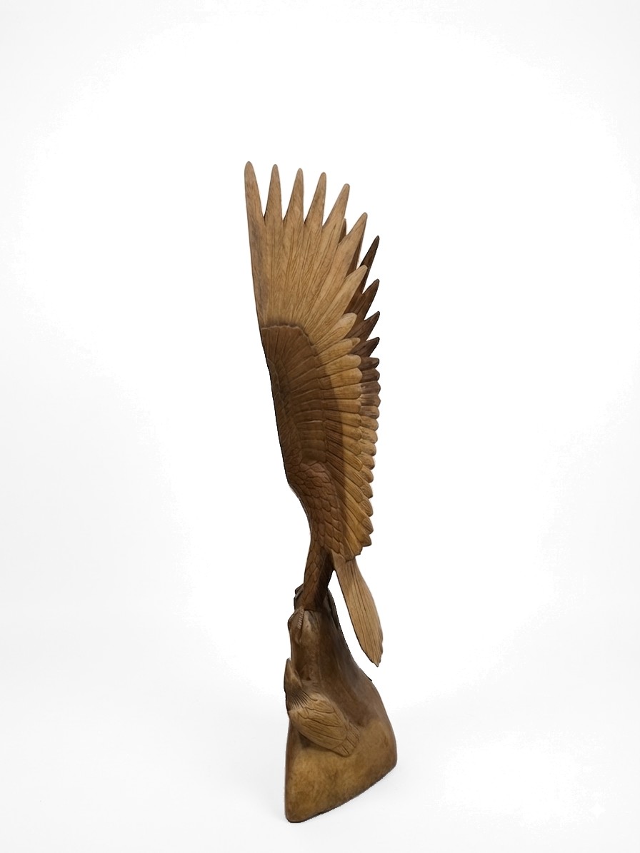 Eagle With Babys Teak #008000, image 6 of 6