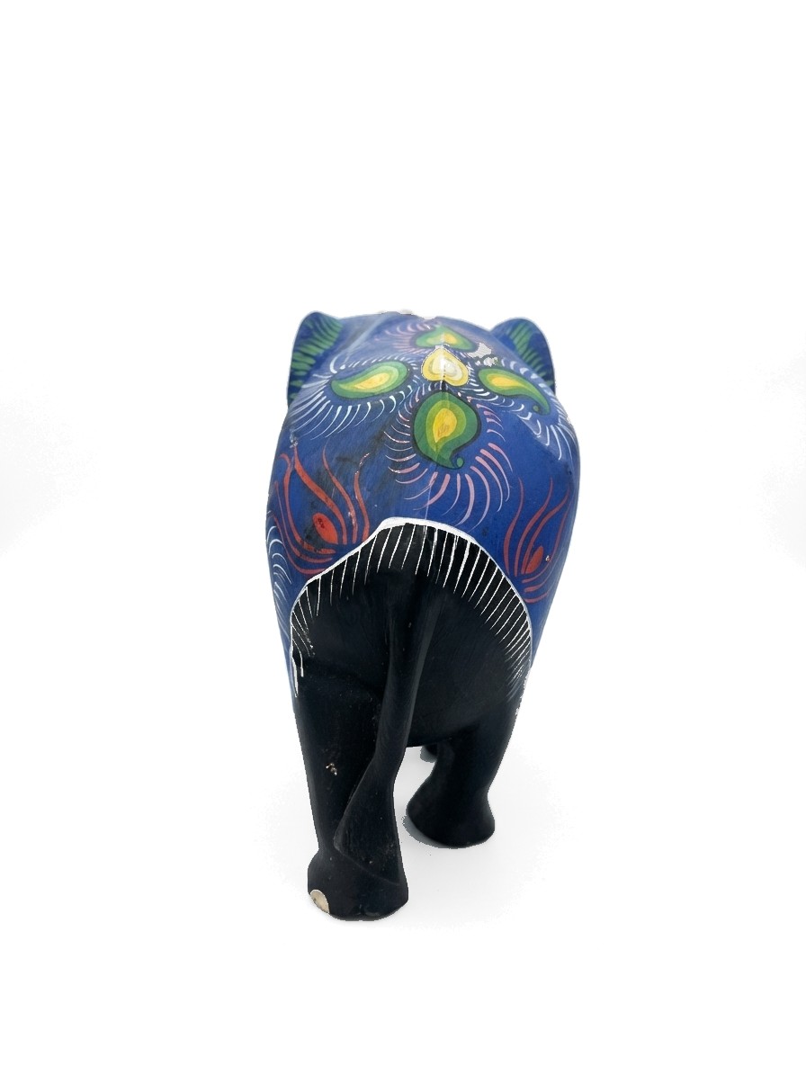 Elephant Statue Mahogany #000220, image 4 of 7