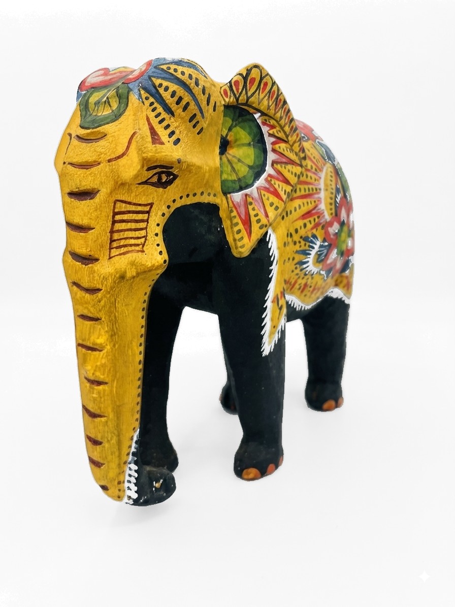 Elephant Statue Mahogany #008006, image 2 of 13