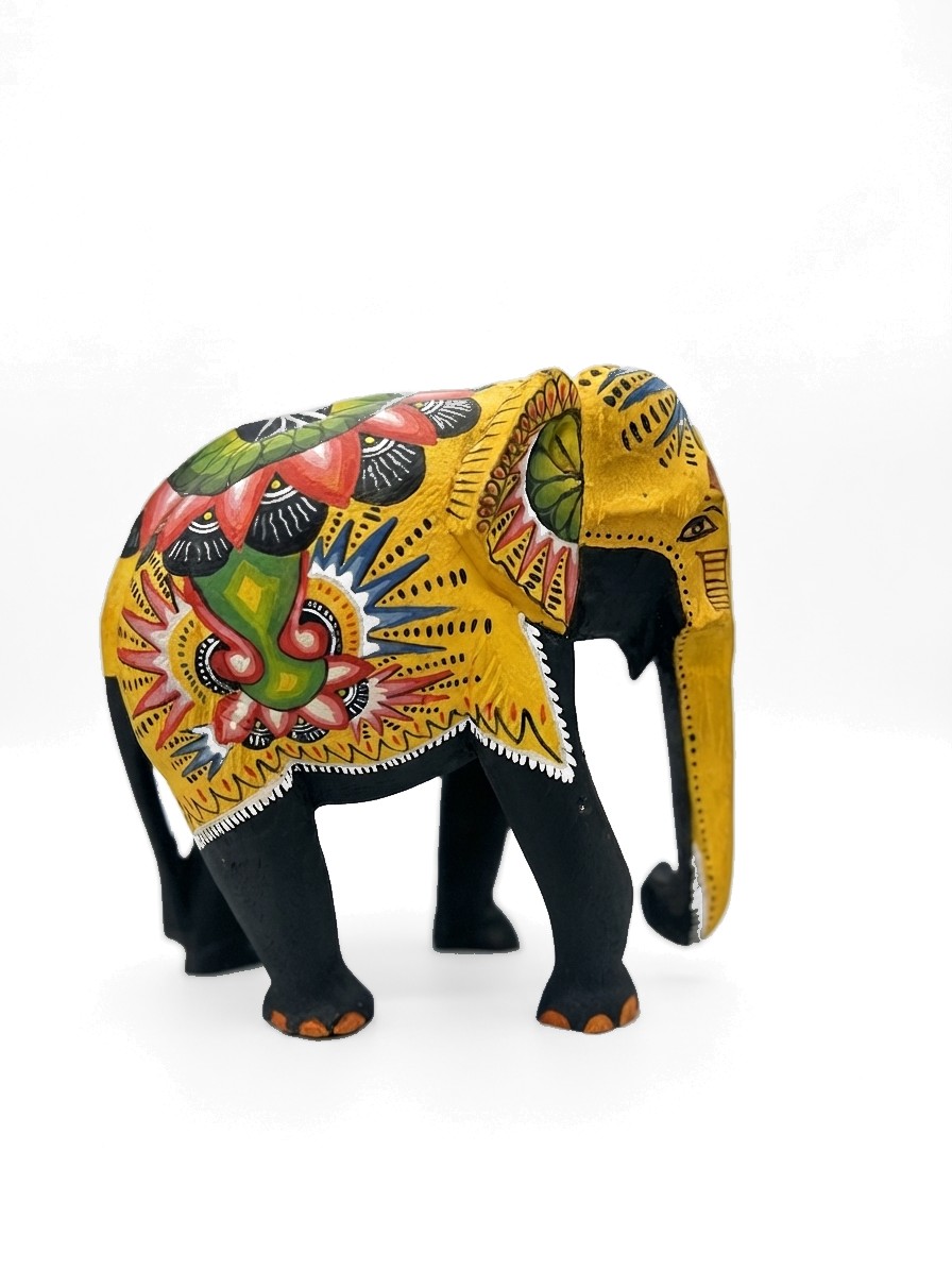 Elephant Statue Mahogany #008006, image 4 of 13