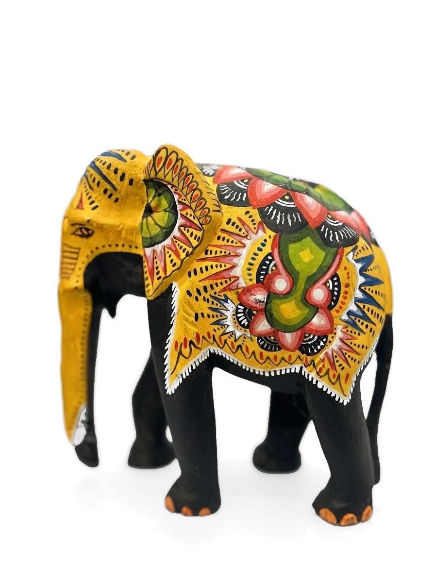 Elephant Statue Mahogany #008006, image 5 of 13