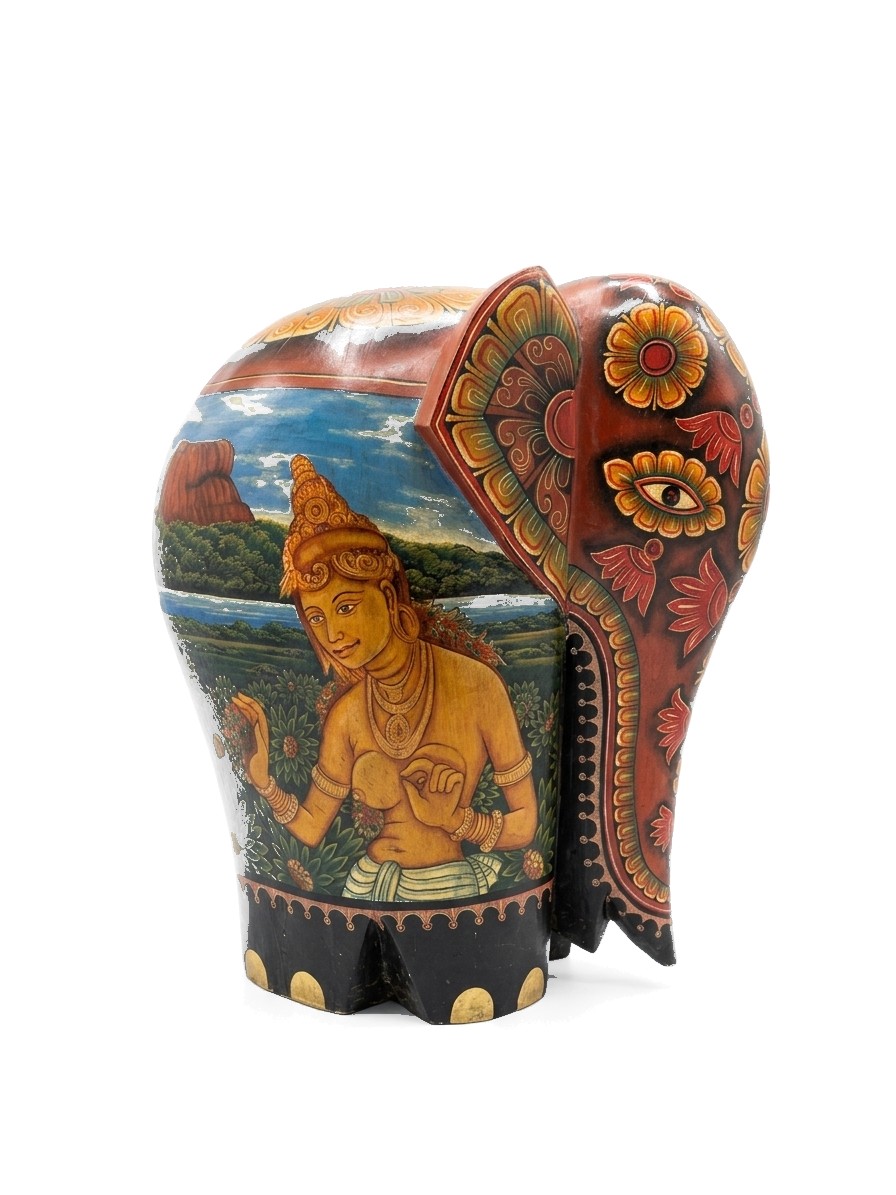 Elephant Statue Teak #008007, image 2 of 5