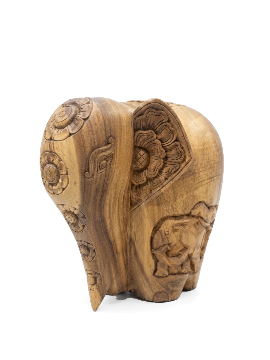 Elephant Statue Teak #008008, image 3 of 6