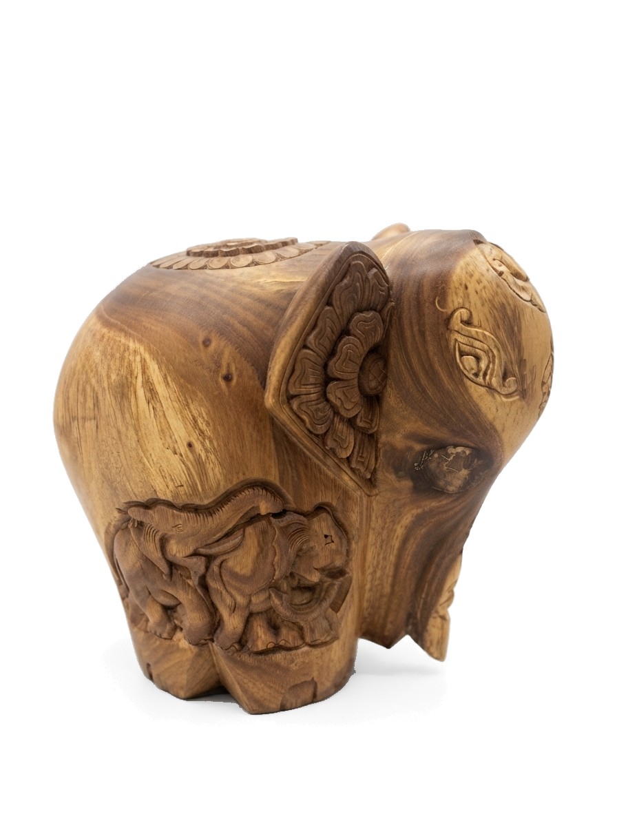 Elephant Statue Teak #008008, image 4 of 6
