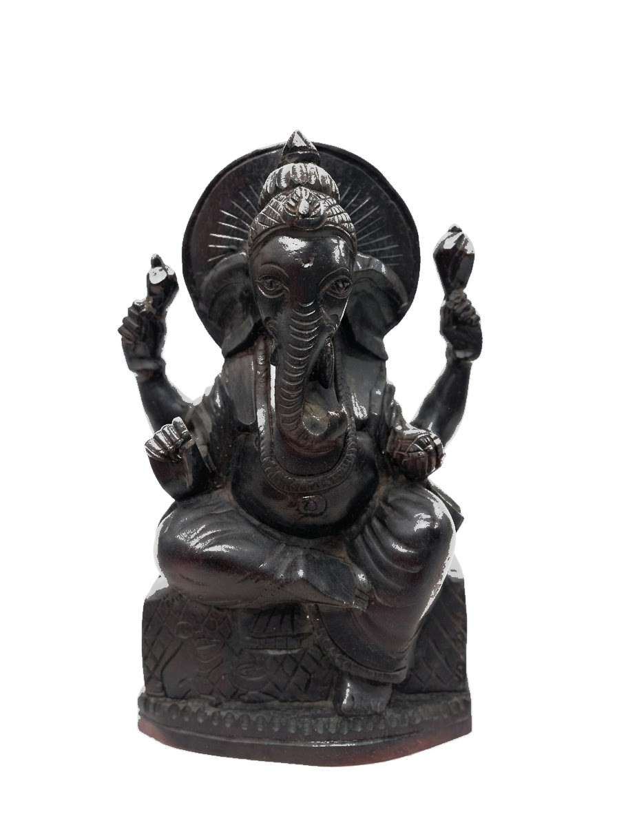 Ganesh Statue Mahogany #000930
