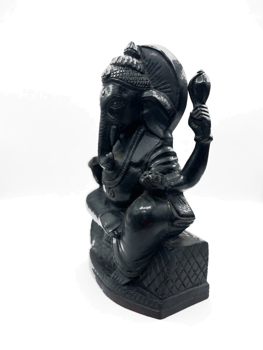 Ganesh Statue Mahogany #000930, image 3 of 11