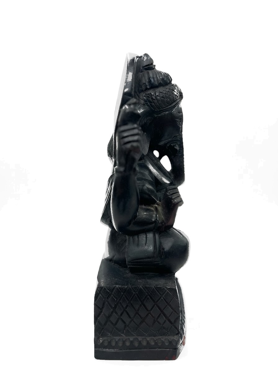 Ganesh Statue Mahogany #000930, image 4 of 11