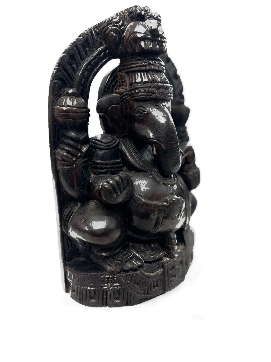 Ganesh Statue Mahogany #000930, image 6 of 11