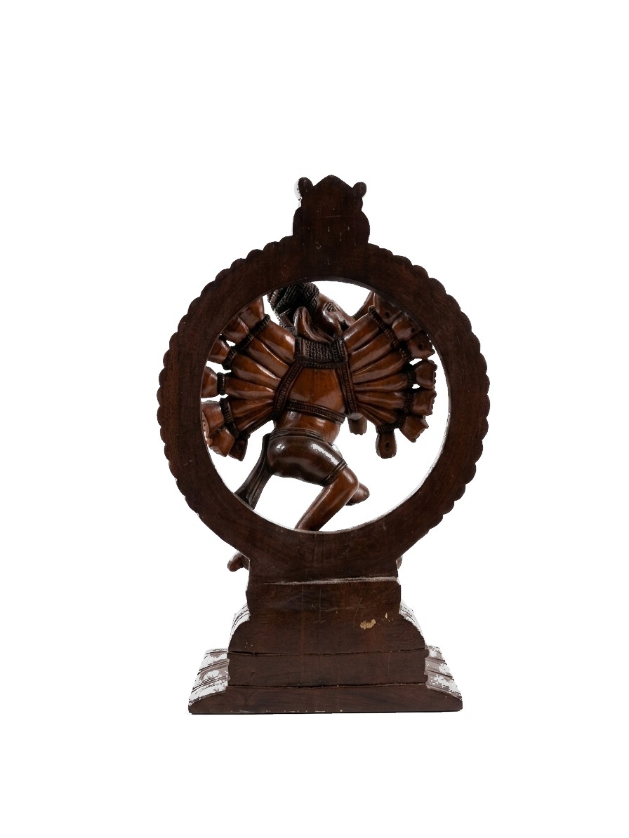 Ganesh Statue Teak #000712, image 2 of 5