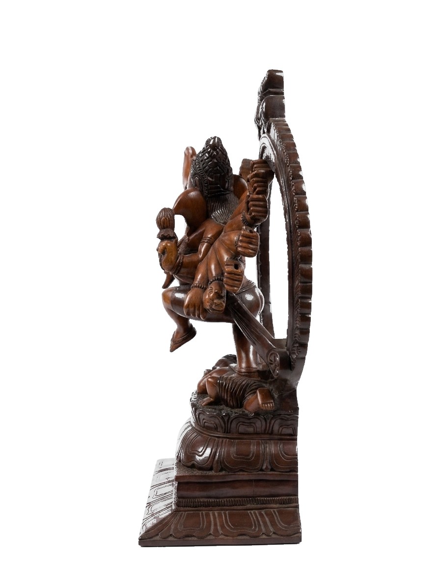 Ganesh Statue Teak #000712, image 3 of 5