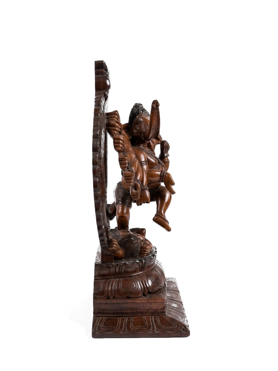 Ganesh Statue Teak #000712, image 5 of 5
