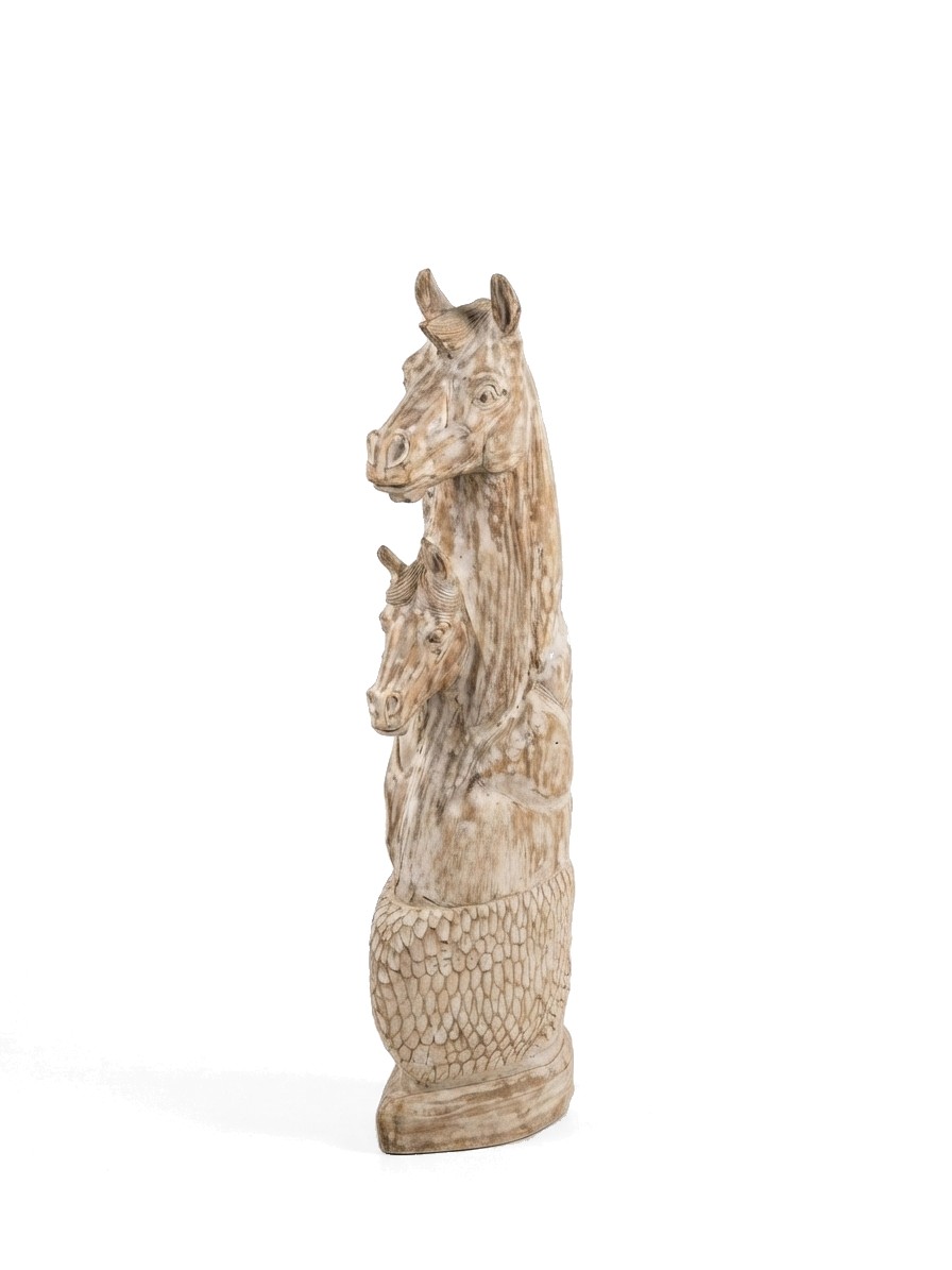 Horse Head White Teak #000113