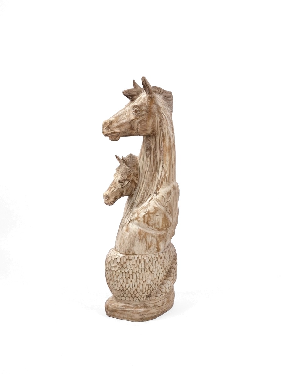 Horse Head White Teak #000113, image 2 of 5