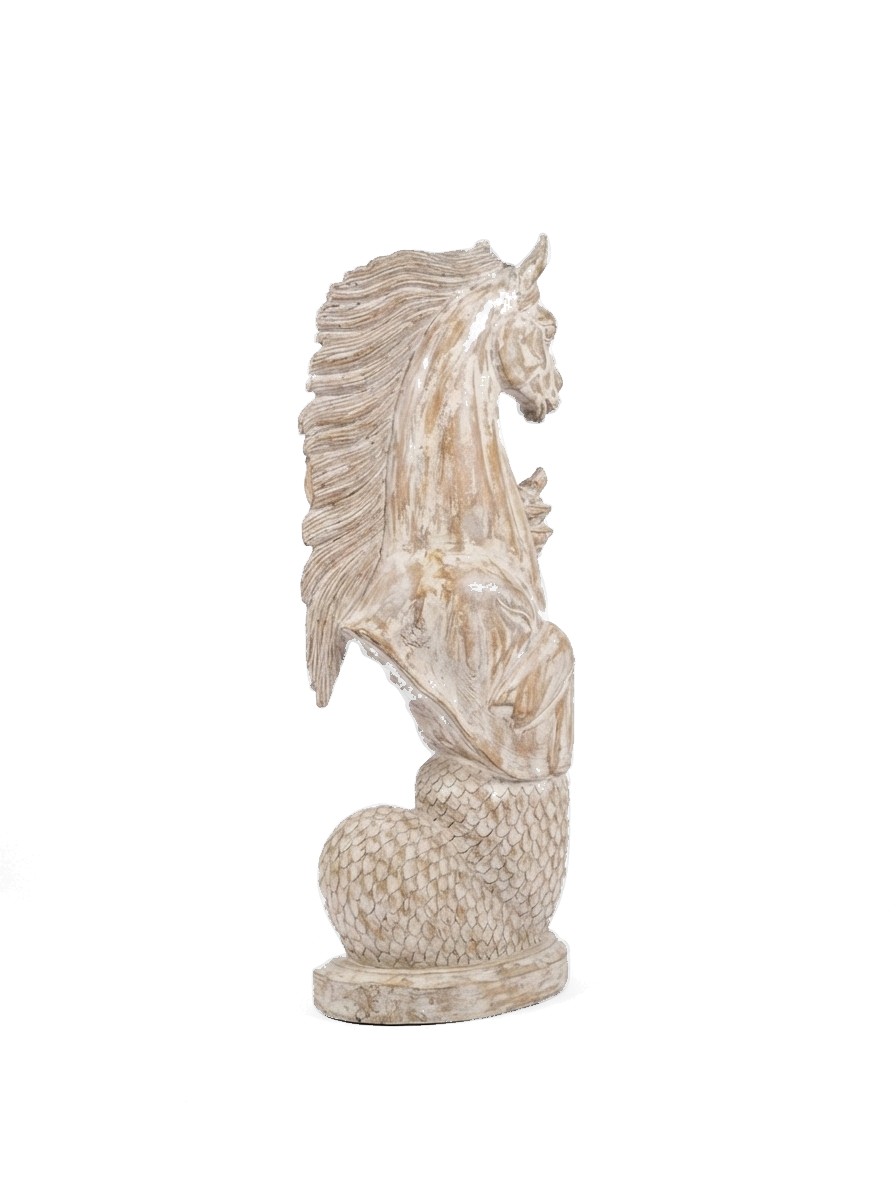 Horse Head White Teak #000113, image 4 of 5