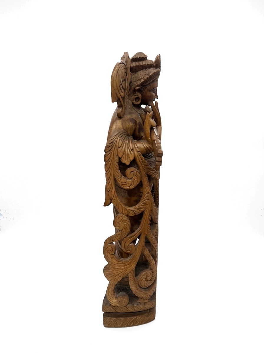 Krishna Statue Teak #008012, image 2 of 5